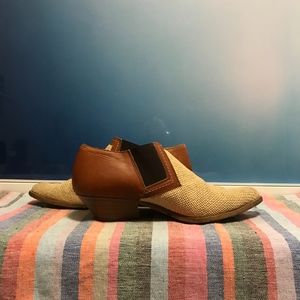 vintage BP. booties jute and leather sz. 7.5